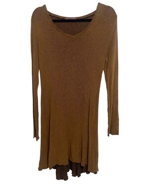 Cut Loose Dress Womens XS Waffle Knit Stretch Vintage USA Boho Hippie Grunge